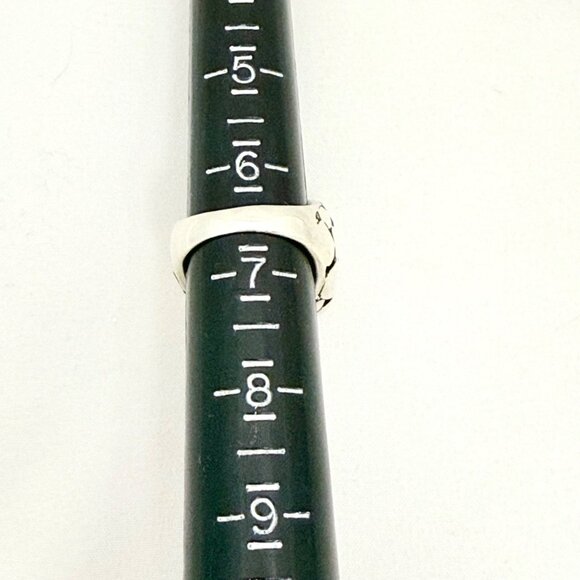 Sterling Silver Dome Ring w/Pebbled/Cobblestone Pattern Sterling 10 gm Size 6.5 - Picture 10 of 10